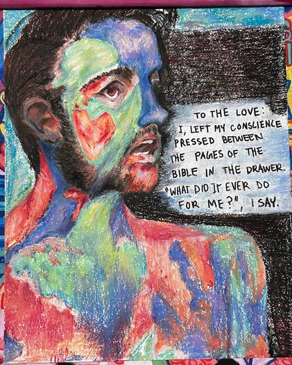mac macdonald, its always sunny / oil pastel